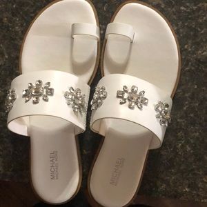 Michael Kors white sandals size 8
